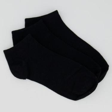 Imagem de Kit Meia Selene Sapatilha 3 Pares Preta, 39-43