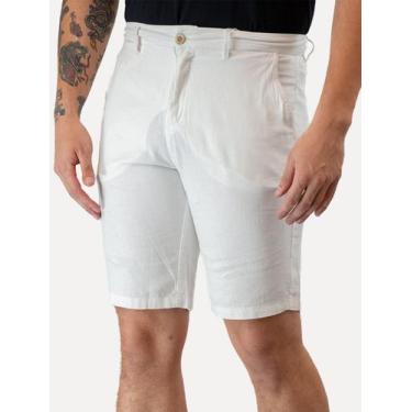 Imagem de Bermuda Original Penguin Masculina Chino Stretch Linho Branca, 46