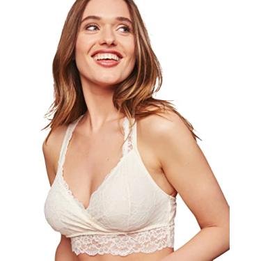 Imagem de Motherhood Maternity Sutiã feminino de renda nadador para amamentação, Garça, P