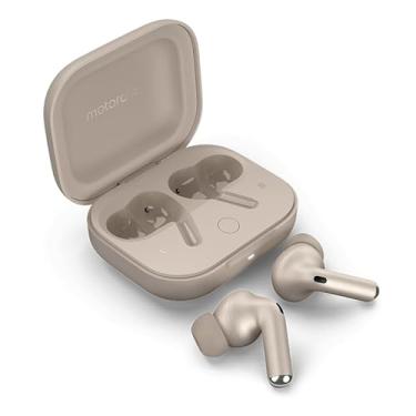 Imagem de Motorola Moto Buds+ áudio de alta resolução, ANC dinâmico, drivers duplos, até 38 horas de reprodução, design repelente de água - (cinza)