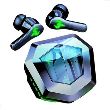 Imagem de Fones de Ouvido Sem Fio Bluetooth Gamer com Microfone Embutido TWS IPX5 Intra Auricular Com Cancelamento de Ruido (Preto)