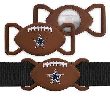 Imagem de Suporte NFL Dallas Cowboys Football Apple AIR TAG pacote com 2 para cães e gatos, capa para Apple Airtag Tracker, suporte de coleira GPS para dispositivo de rastreamento de cães