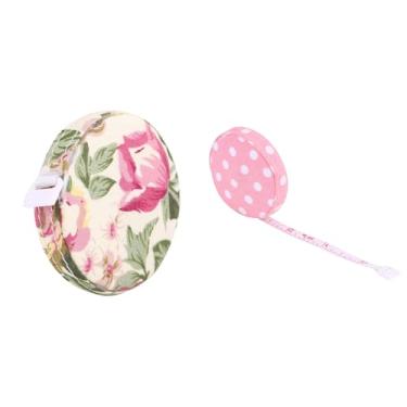 Imagem de Fita Métrica de 2 Unidades, Fita Métrica Macia de Escala Dupla de 150 Cm/60 Polegadas Com Régua Retrátil de Medição de Fitness Corporal Colorida para Costurar Tecido de Alfaiate