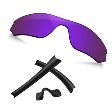 Imagem de TRUSHELL Lentes de reposição polarizadas | Kits de borracha para óculos de sol Oakley Radar Edge OO9184 Violeta Roxo - Polarizado