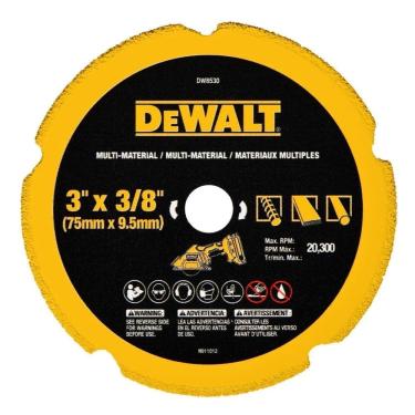 Imagem de Disco De Corte Diamantado 3" x 3/8 Multimaterial DW8530 Dewalt - Unica Unico