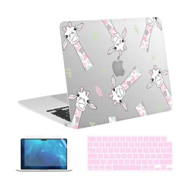 Imagem de Instellar Capa compatível com MacBook Air de 13,6 polegadas versão 2023 2022 M2 A2681 com tela de retina líquida, capa rígida antiderrapante totalmente ventilada + capa de teclado + película de tela,