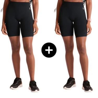 Imagem de Bermuda Max Lupo Sport Feminina Kit C/ 2 Original Academia, Preto, Pre