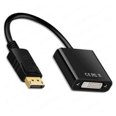 Imagem de 1080P Display Port DP To DVI Adapter DVI Cable Adapter Converter Male To Female Fit Compatible Monitor Projector Displays
