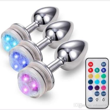 Imagem de Plug anal luz de led em aluminio - 3R IMPORT