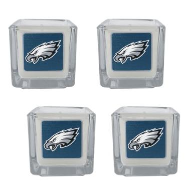 Imagem de Siskiyou Velas perfumadas Sports NFL Philadelphia Eagles, pacote com 4, tamanho único, cores do time