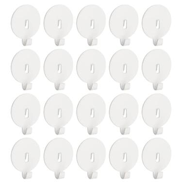 Imagem de Savagrow 20 peças de ganchos pequenos para quadro de estacas de estudo brancos ganchos de organização de parede redondos ganchos de pendurar para escritório