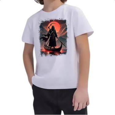 Imagem de Camiseta Infantil Grim Reaper no barco - Alearts, 4