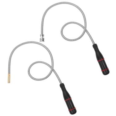 Imagem de Yalofey Ferramenta de captação magnética flexível, 2 peças de ferramenta de captação de vassoura magnética potente, ferramenta de captação magnética flexível de 53 cm de comprimento para chaves de