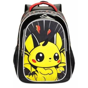 Imagem de Mochila Costas Menino Infantil Pikachu Pokémon Black Denlex-Masculino