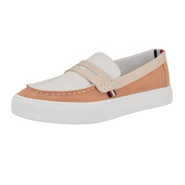 Imagem de Tommy Hilfiger Tênis feminino Walees, Médio Natural/Branco 101, 35