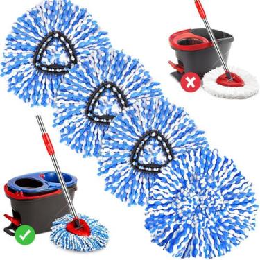 Imagem de Cabeça de reposição Spin Mop, pacote com 4 unidades para O Cedar Rinse
