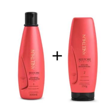 Imagem de Kit Aneethun Restore Shampoo 300ml E Máscara Restaurador 250g