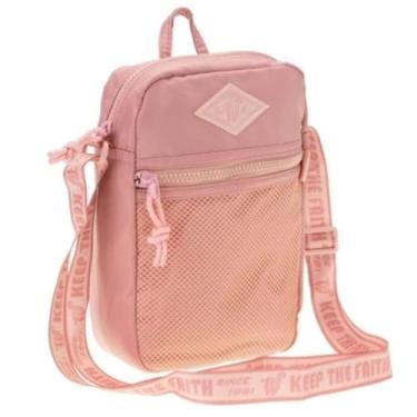 Imagem de Bolsa Transversal Bag com 3 Compartimentos Espaçosa Estilosa Prática para o Dia A Dia Esporte (Rosa)