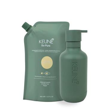 Imagem de Kit Keune So Pure Restore Condicionador Refil e Dispenser Frasco (2 pr