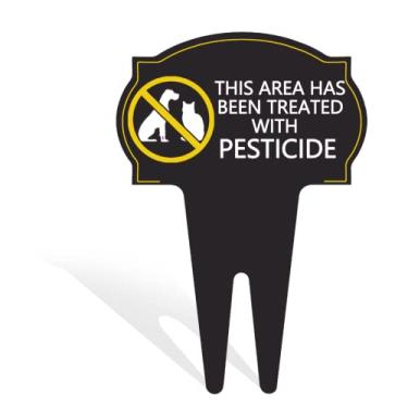 Imagem de This Area Has Been Treated with Pesticide Please Keep All Pets Off The Grass Sign Grass Yard Sign for Lawn/Garden