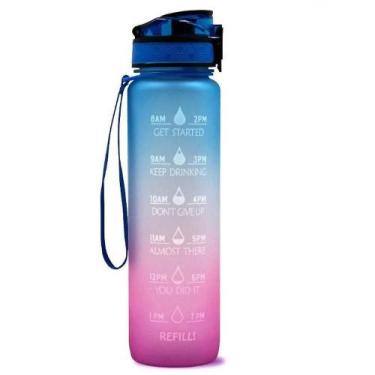 Imagem de Caneca de Viagem com Design Frosted Gradiente 1000ml - Grande Capacida