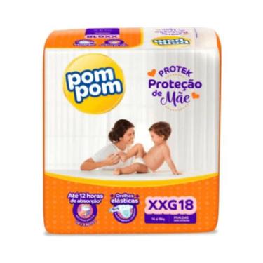 Imagem de Fralda Pom Pom Derma Protek Jumbo 1 Pacote Tamanho XXG 18 unidades