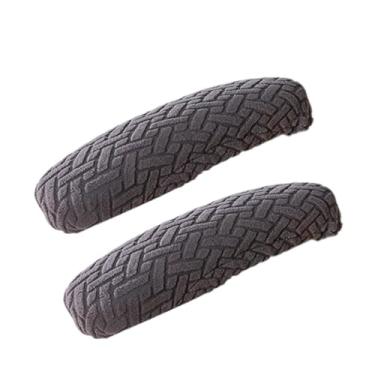 Imagem de YWJLQH 1 par de tampas de apoio de braço de cadeira de escritório, tampas de braço de poltrona lavável estressável, cor sólida, Cinza