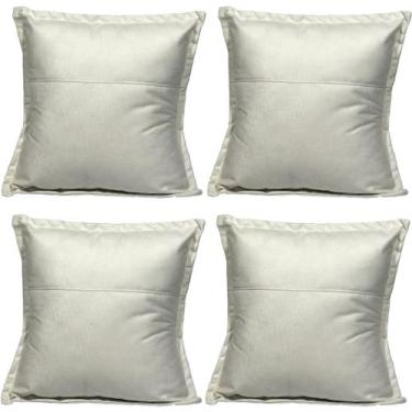 Imagem de Kit 4 Almofadas Cheias para sofá Sala Quarto decorativa 42,5x42,5 Sued