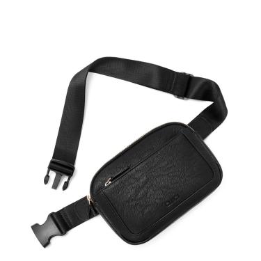 Imagem de Bolsa de cinto Fanny Pack cluci para mulheres em couro vegano preta