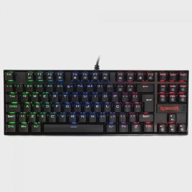 Imagem de Teclado mecanico USB gamer kumara rgb switch outemu red redragon K552RGB-1 V2 preto