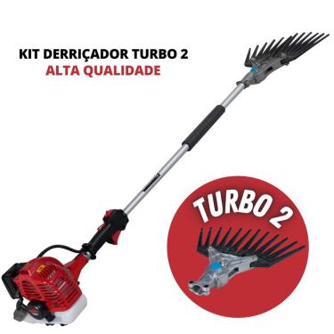 Imagem de Derriçadeira Mãozinha de Café Kawashima Robusta Com Motor M-2600 á Gasolina 2T Haste Curta 1100mm