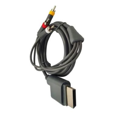 Imagem de Cabo Xbox 360 Slim Av Rca Áudio Vídeo Para Tv Tubo Led Lcd