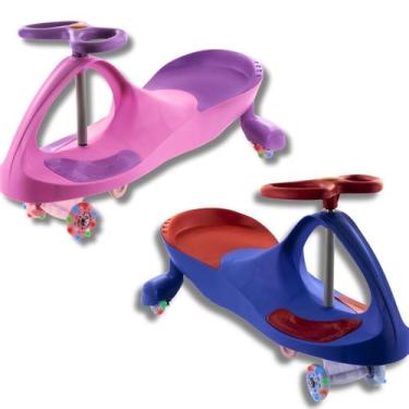 Imagem de Carrinho De Rolimã Infantil Rodinhas Com Led Criança Até 100kg Tricicl