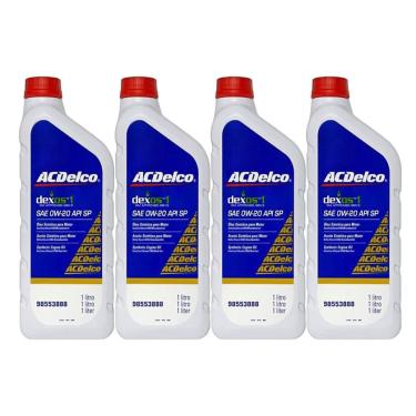 Imagem de Oleo 0w20 ACDelco api sp Sintético Dexos 1 - Kit 4 Litros
