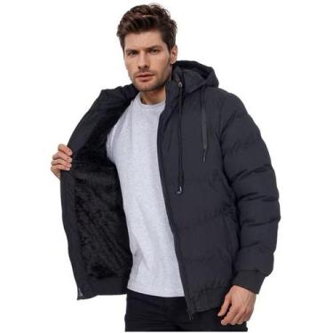 Imagem de Jaqueta Puffer Bobojaco Masculino Pelunciado Impermeável Casaco Metala