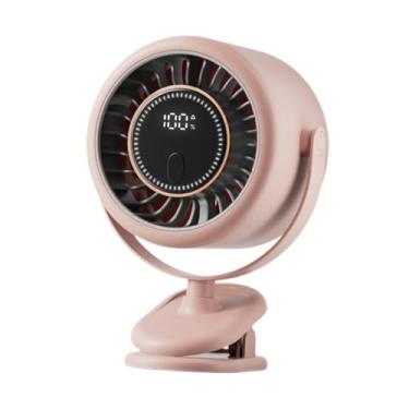 Imagem de Ｂｅｓｇａ Clipe portátil no ventilador de refrigeração pessoal leve usb recarregável poderoso silencioso para golfe acampamento indoor ginásio desktop, Rosa