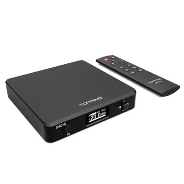 Imagem de TOPPING Dac E Pré-Amplificador Hifi De Mesa D50 Iii, Dual Es9039Q2M, Bluetooth 5.1, Áudio De Alta Resolução, Suporte A Dsd512/Pcm768 Khz, Saídas Rca/Trs, Inclui Gatilho De 12 V E Controle Remoto (P