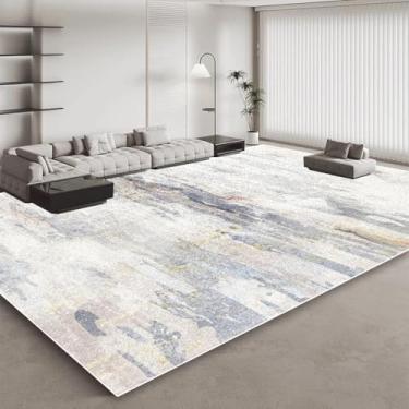 Imagem de Tapetes de pelúcia curtos abstratos para decoração de sala de estar, sofá, área de estar, tapetes grossos, tapetes de luxo para quarto (200x200 cm, 78x78 pol./Pêlo de laço - 6)