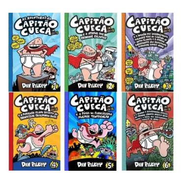 Imagem de Kit Coleção Livros Capitão Cueca Volume 1 Ao 6 - Companhia das letrinh