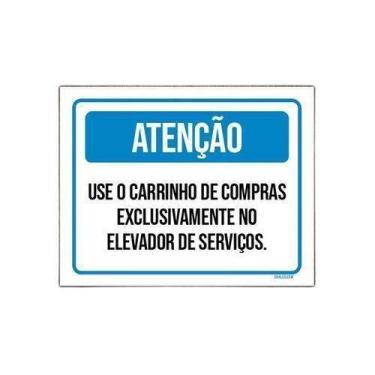 Imagem de Kit 10 Placa Sinalização - Atenção Use Carrinho Elevador - Sinalizo.Co