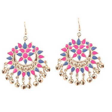 Imagem de Touchstone Brincos de joias de designer indiano Bollywood para mulheres.