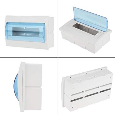 Imagem de Caixa de Distribuição Plástica Durável para o Disjuntor de 9-12 9 a 12 Maneiras Internas - Fácil Instalar na Parede - Tampa Azul Transparente Perfeita para Casa, Hotel, Loja
