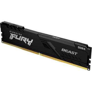 Imagem de Memória RAM Кingston Fury Beast 16GB DDR4 3200MHz CL16 para Desktop – Preto, 1.35V, Alto Desempenho para PC Gamer – KF432C16BB/16
