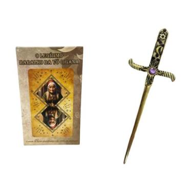 Imagem de Kit O Legítimo Baralho da Vó Cigana + Athame Dourado - META ATACADO