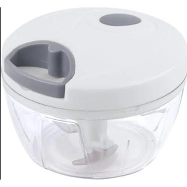 Imagem de Processador Manual de Alimentos com Manivela Recipiente Transparente Tampa Preta