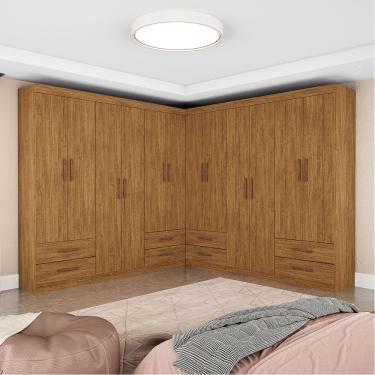 Imagem de Closet Casal Duplo Lu 12 Portas 8 Gavetas Cinamomo
