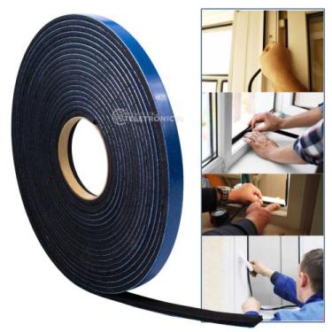 Imagem de Fita de Vedação Espuma 10m Com Super Adesão Boa Elasticidade BOM1343 -