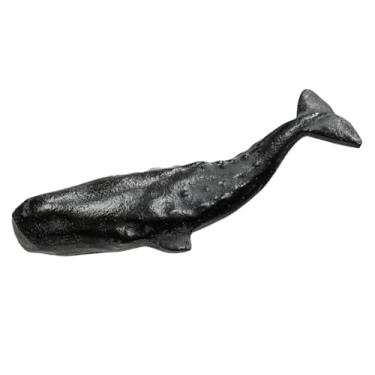 Imagem de Peso de papel de baleia de ferro fundido, 12 cm, estatueta de animal fofo, mesa, escritório, decoração de casa, colecionável, design para qualquer lugar, 250 g
