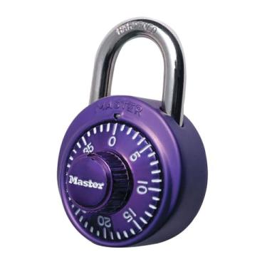 Imagem de Master Lock 1526D Cadeado com combinação de cadeado de bloqueio de armário roxo
