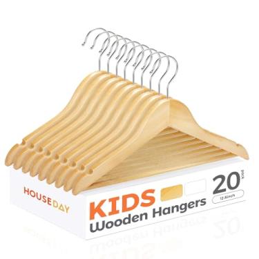 Imagem de cabide de madeira infantil de 32 cm HOUSE DAY, Natural